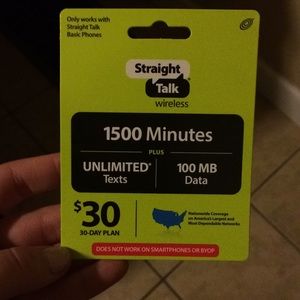 Straight talk $30 thirty day plan card